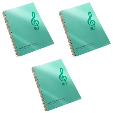 JLogue 音樂筆記本 A4  高音譜號 綠色  3個