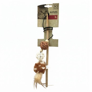 M-PETS 大自然逗貓棒 35cm  3球  1套