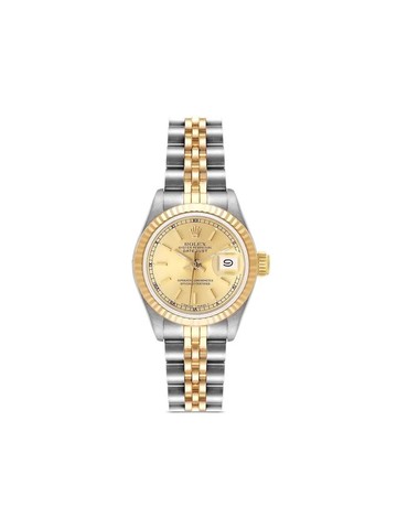 Rolex - pre-owned Datejust 26mm - unisex - 18kt Gold Plated Steel/stainless steel - One Size