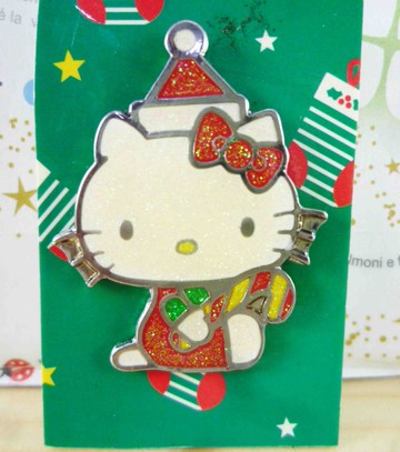 【震撼精品百貨】Hello Kitty 凱蒂貓~KITTY造型徽章-聖誕節
