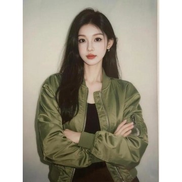 棒球服 夾克 美式 復古 寬鬆 運動 外套 外衣 綠色夾克外套女2025秋小個子高級感減齡洋氣獨特漂亮超好看棒球服