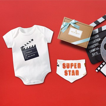 wonderful Life  客製 短袖包屁衣 2件組禮盒