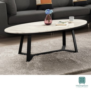 Hampton奧爾蒂斯原石橢圓茶几-寬130x深70x高42.5cm