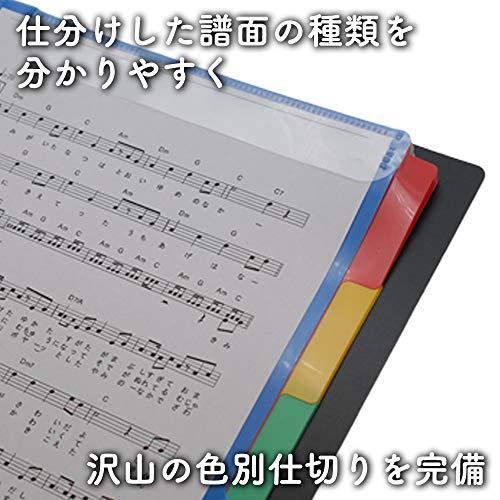 J-base 書き込みできる 楽譜ファイル A4サイズ ピアノ 吹奏 楽譜 見開き 最大40枚収納可能 音楽グッズ