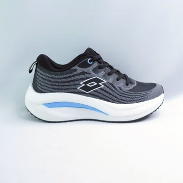 LOTTO LT4AWR8100 弓pro跑鞋 女運動鞋 D寬楦 黑/淡鋼藍【iSport愛運動】