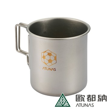 【瘋世足】單層鈦隨行杯/折疊把手馬克杯/425ML(A6KT2201N環保無毒/輕量耐用/登山露營/戶外餐具)