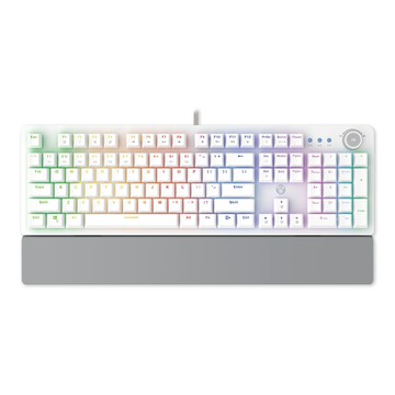 FANTECH MK853 RGB多媒體機械式電競鍵盤(英文版)-白