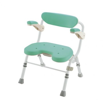 【RICHELL】可摺疊附扶手大洗澡椅-U型 - 銀髮族坐著洗澡，安全又舒適【R1BT6408】