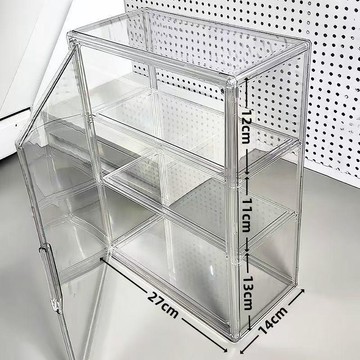 台灣出貨🎊亞克力展示櫃透明磁吸多層手辦玩偶大容量收納櫃立牌吧唧展示櫃平價推薦🧨