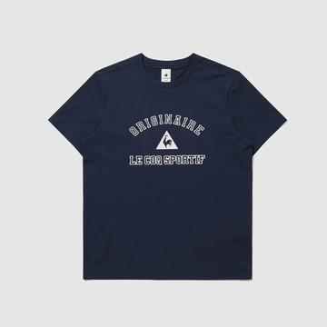 【LE COQ SPORTIF 法國公雞】男款藏青色短袖T恤LKX23201