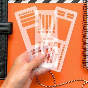 洛陽牡丹 手工製作的柔性記錄範本尺，用於點網格日誌的規劃範本集，柔性繪圖和清單範本，與線圈盤和環相容