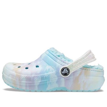 (GS) Crocs Classic Lined Out of the World Clogs 'Blue Multi-Color'