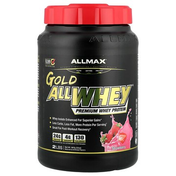 ALLMAX, Gold AllWhey®，優質乳清蛋白，草莓，2 磅（907 克）