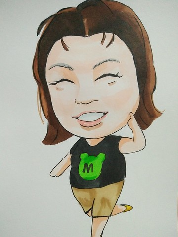 麥克筆似顏繪 / 客製化Q版人像(全身) / 背景留白