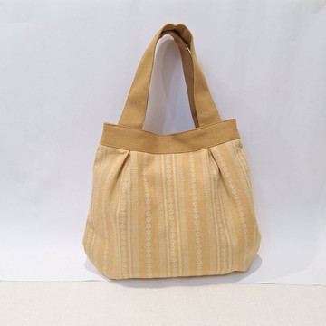 【MY HANDMADE】 暖調晨曦手提袋 l 日本先染布、棉布l