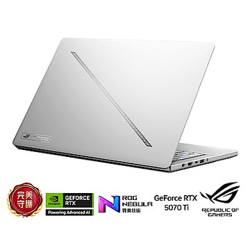 ASUS GA403WR 14吋3K電競筆電 (Ryzen AI 9 HX 370/GeForce RTX 5070 Ti/64GB/1TBSSD/鉑月銀/有燈效/ROG Zephyrus G14)