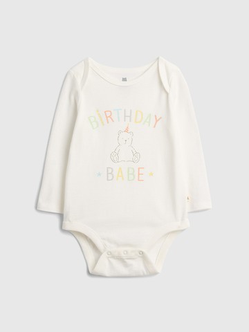 嬰兒生日圖案連身衣
