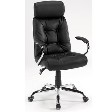 薩卡黑皮辦公椅/電腦椅