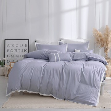 好關係 HAOKUANXI | 泡泡糖紫-純境長纖棉床包被套枕套組