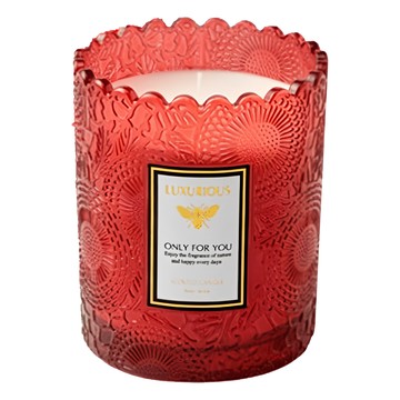 浮雕蕾絲香氛蠟燭  200g  1個  寶格麗夜茉莉