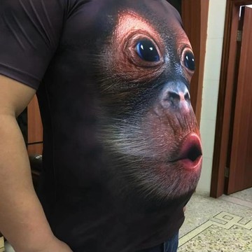 ✨動感 優選✨ 爆款 嘟嘟猴 夏季短袖T恤學生閨蜜大猩猩 t恤睡衣 男女家居服搞怪衣服
