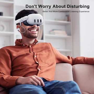AMVR 耳塞式耳機｜相容於 Quest 3 降噪 耳機 立體聲 耳塞式 有線耳機 VR專用