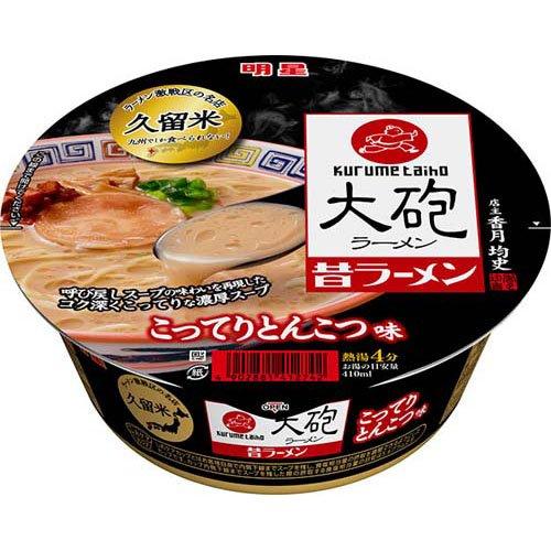 明星 大砲ラーメン 昔ラーメン こってりとんこつ味 12個入  明星