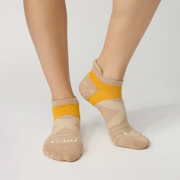 【Footer除臭襪】暖陽麻花輕壓力足弓船短襪-女款(T142M-米)