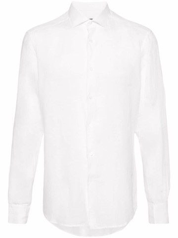 Zegna - spread-collar linen shirt - men - Linen/Flax - S - White