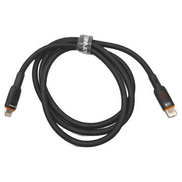 POLYWELL USB-CM To LM Cable 30W 編織線黑色款 PW15-W45-A399  1m  橘色 + 黑色  1條