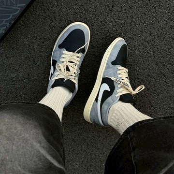 NIKE AIR JORDAN 1 LOW SE 黑灰 麂皮 喬丹 耐吉 男鞋 HQ2010-012