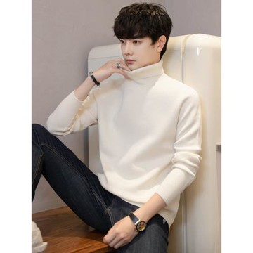 德絨高領針織毛衣男2025秋冬季新款韓版潮流情侶線衫加厚打底毛衫