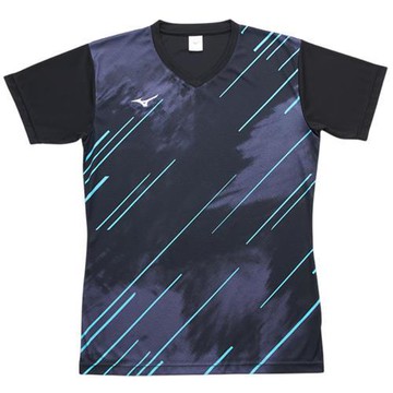 Mizuno 美津濃 短袖上衣 男裝 吸濕排汗 深藍【運動世界】V2TACG1709