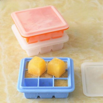 兒童家用9格鉑金硅膠輔食冰格磨具帶蓋制冰盒冰塊模具冷凍保鮮盒