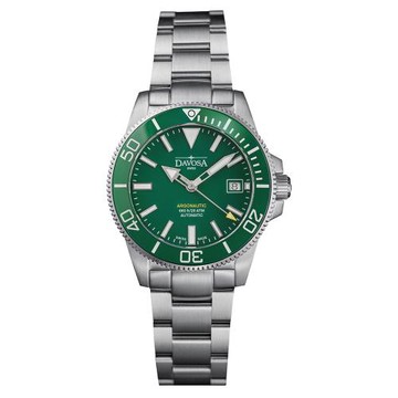 DAVOSA 161.532.70 ARGONAUTIC 39 翡翠綠色陶瓷外圈200M專業潛水錶