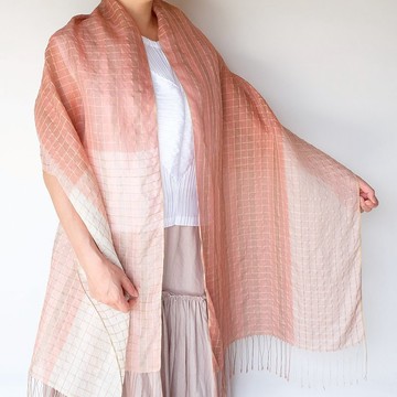 Silk 手工編織蠶絲披肩【紗月02】