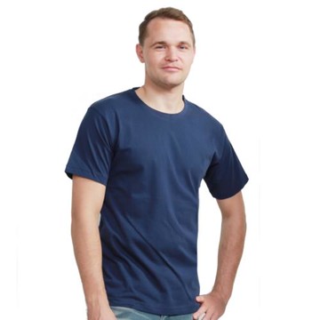 SKISPORTS時尚素色潮流男士短T/寶藍