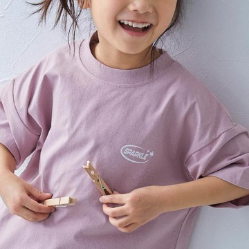 日本 devirock - 抗UV 不易皺速乾印花短袖上衣-胸前小logo-粉紅