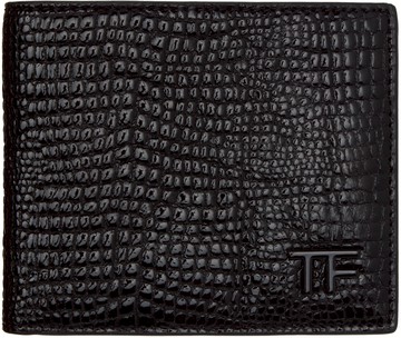 TOM FORD 黑色 Printed Leather T Line Classic 钱包