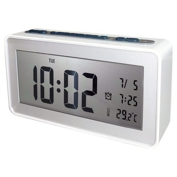 WE CHAMP 智能萬年曆溫度顯示床頭鬧鐘 Z0107  白色