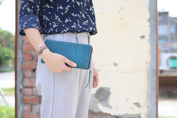 【客製化名字】加大容量 拉鍊長夾 義大利磨砂皮 7色 新年禮物