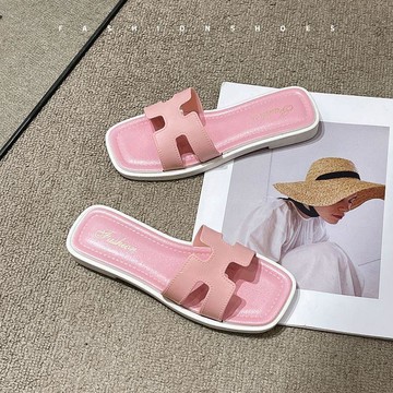 臺灣/✨拖鞋 沙灘鞋兒童拖鞋女夏季外穿新款網紅時尚百搭防滑休閒沙灘親子一字涼拖女