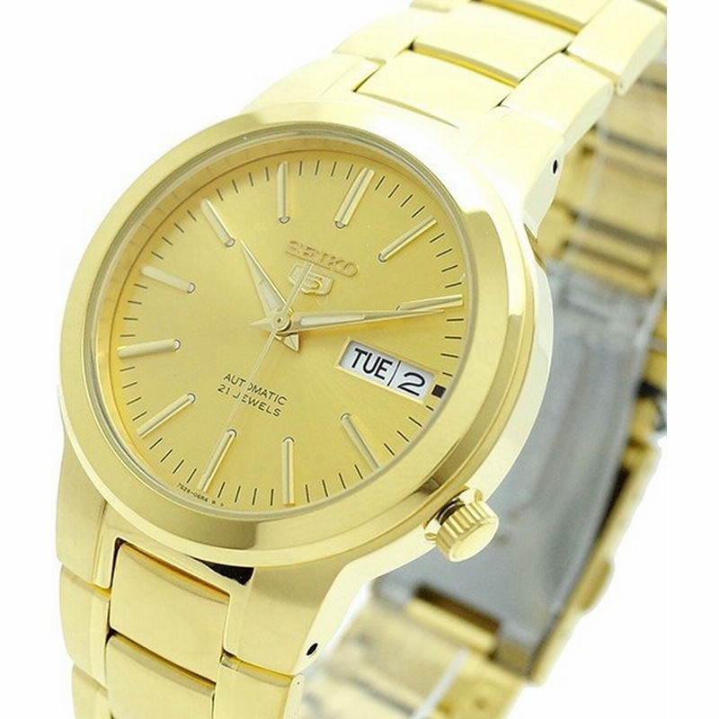 腕時計 メンズ セイコー Seiko 腕時計 メンズ Snka10k1 Seiko5 自動巻き ゴールド ステンレス ケース ステンレス ベルト 通販 Lineポイント最大0 5 Get Lineショッピング