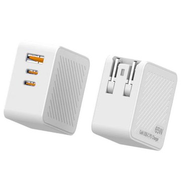 跨境電商爆款65w氮化鎵充電器pd快充手機充電器 GaN65w迷你充電頭