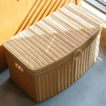 寢具收納 閑儲特大號儲物箱塑料藤編家用衣服玩具被子整理箱子大容量收納盒S082快速出貨