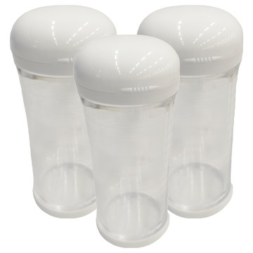 NAKAYA 可調節三段調味罐 3個  白色  1組