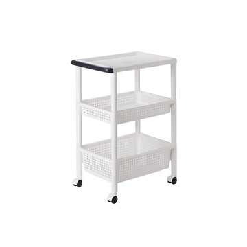 【日本天馬】Unifit 33CM寬三層收納置物架(附輪)-DIY