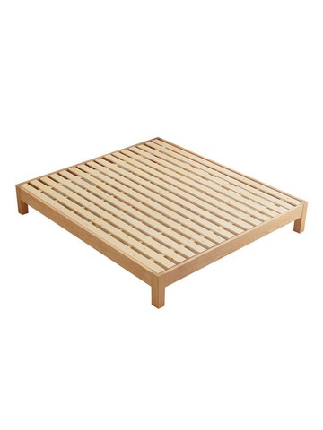 優樂悅~無床頭全實木床榻榻米床北歐簡約大小戶型可定制矮床高檔紅橡木床