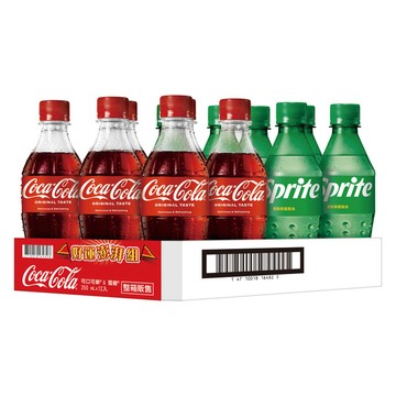 可樂雪碧寶特瓶-好運澎派組350ml(12入)x2