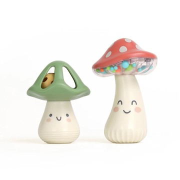 美國 Itzy Ritzy 歡樂沙鈴(2入組)-森林蘑菇